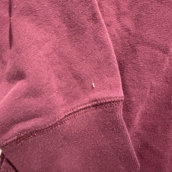 Abercrombie & Fitch maroon red quarter zip jacket fleece size XL - Picture 3 of 5